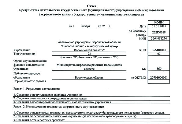 Отчёт о деятельности АУ «ИТЦ ВО» за 2024 год